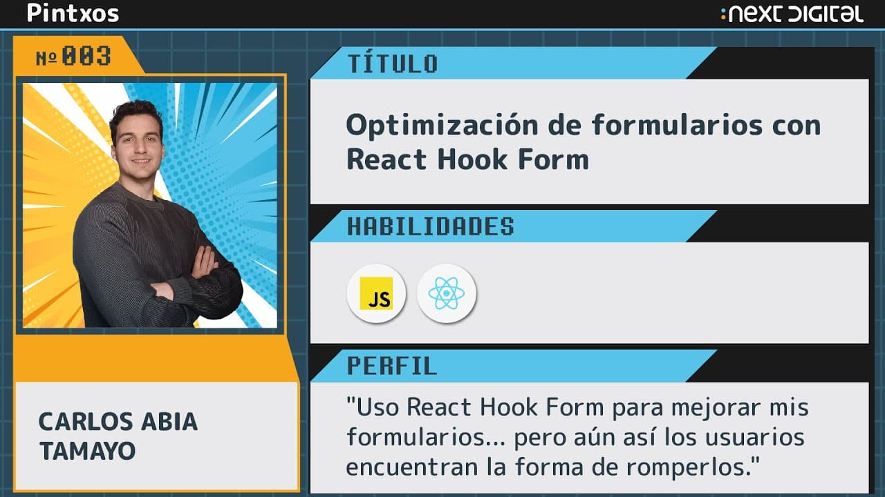 Pintxo - Optimización de formularios con React Hook Form - Carlos Abia Tamayo