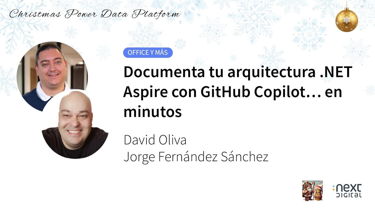 David Oliva, Jorge Fernández - Documenta tu arquitectura .NET Aspire con GitHub Copilot… en minutos